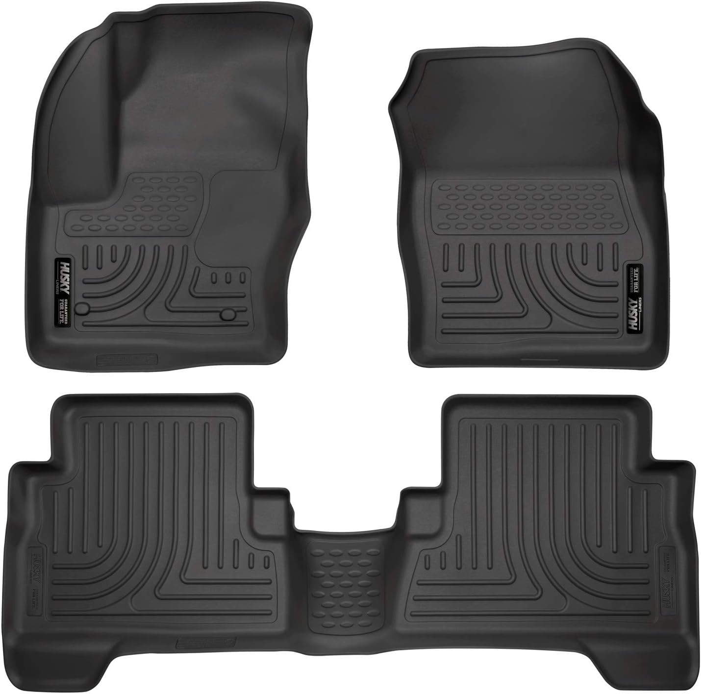 Husky Liners 99741 WeatherBeater Black Front and 2nd Seat Floor Liner Black Weatherbeater Front & 2nd Seat Floor Mats