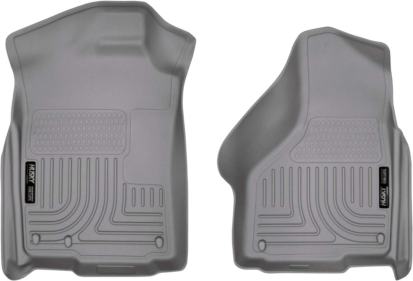 Husky Liners 18032 WeatherBeater Grey Front Floor Liner Grey Weatherbeater Front Floor Mats Quad/Standard Cab