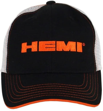 Hemi Black and White Mesh Hat