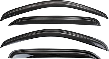 TRAILFX Rain Guard Tape On Window Vent Visors Acrylic with A Smoke Tint 4 Piece Compatible with SILVRDO CC 14-19 - 4536H