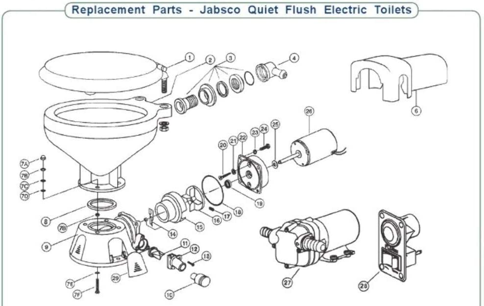 Jabsco Water Pump Seal & Retainer - Itt