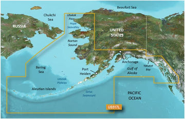 Garmin BlueChart g2 Vision Alaska South Saltwater Map microSD Card