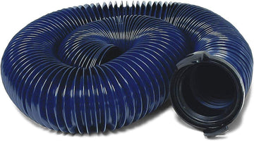 Valterra Products, Inc. D04-0121 20' Blue Standard Bulk Quick Drain with Straight Hose Adapter 20 Foot Bagged Quick Drain