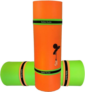 Rubber Dockie RD18OGT2 18x6' Floating Water Pad, Orange/Green, Large