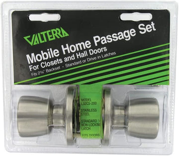 Valterra L32CS200 Passage Lock for Interior Hall/Closet Door (Viewpack)
