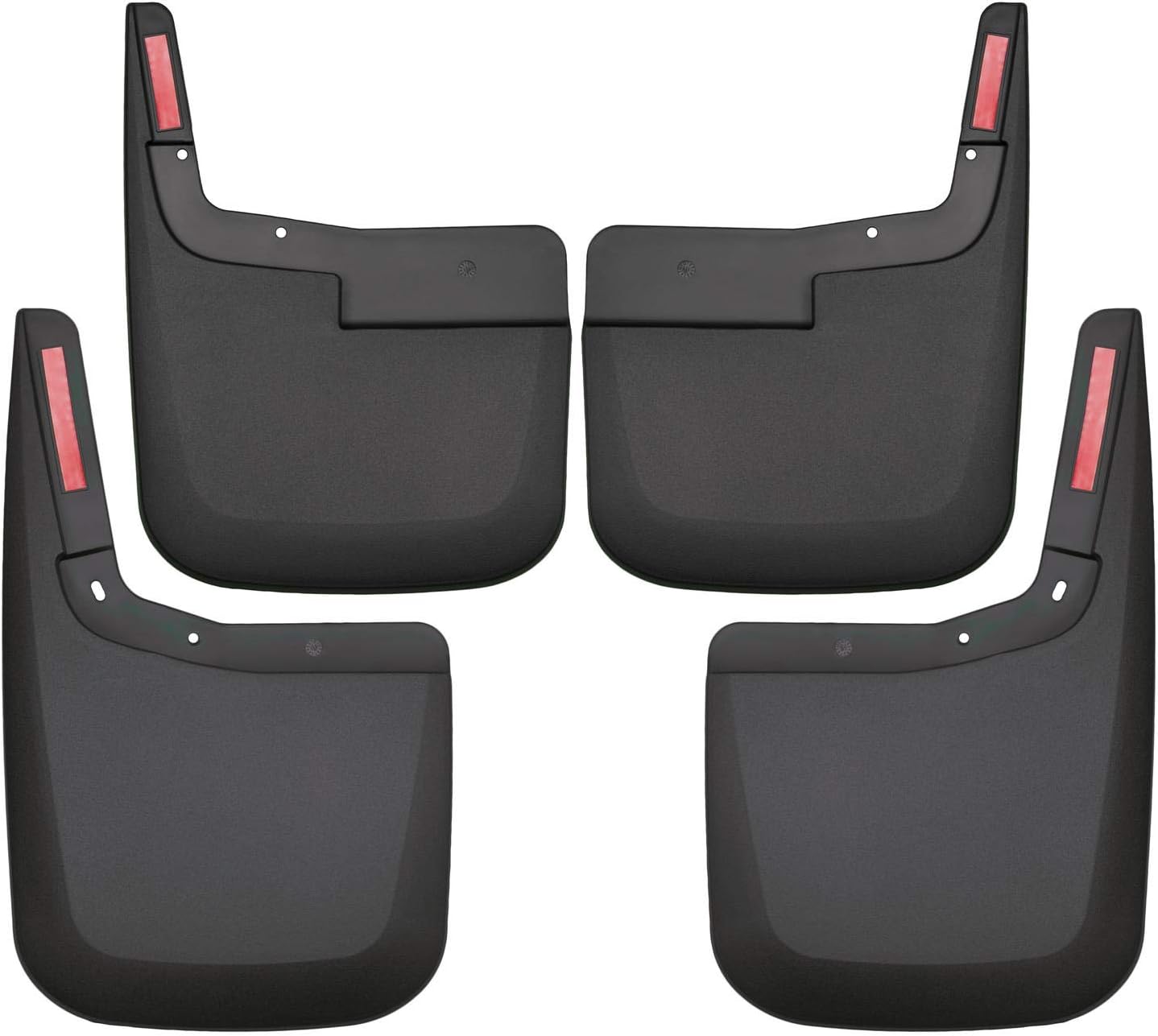 Husky Liners Mud Guards | Front and Rear Mud Guards - Black | 58446 | Fits 2015-2020 Ford F-150 w/o OEM Fender Flares 4 Piece Set Black Mud Guards - Combo WITHOUT Fender Flares