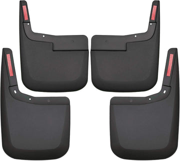 Husky Liners Mud Guards | Front and Rear Mud Guards - Black | 58446 | Fits 2015-2020 Ford F-150 w/o OEM Fender Flares 4 Piece Set Black Mud Guards - Combo WITHOUT Fender Flares