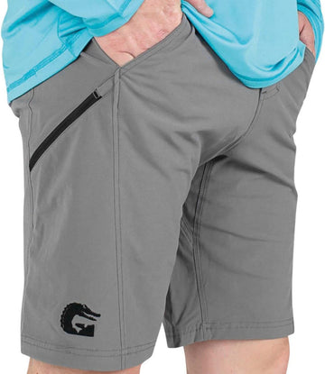 Gator Waders Performance Fishing Short Small Gray