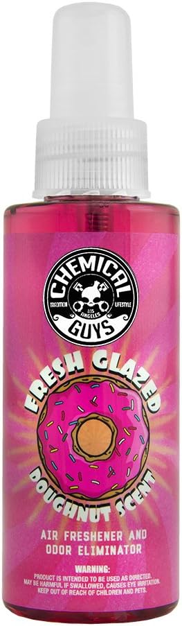Chemical Guys AIR23304 Fresh Glazed Doughnut Scent Premium Air Freshener and Odor Eliminator, 4 oz 4 oz Glazed Doughnut
