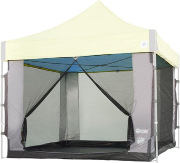 E-Z UP SC10SLGY Cube Mesh Wall Canopy Screen Room, 6 Person