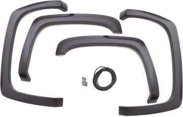 Lund SX106S Elite Series Black Sport Style Standard Front and Rear Fender Flare, 2007 to 2013 Chevrolet Silverado 1500, 2007 to 2014 Chevrolet Silverado 2500, 3500 Complete Set Smooth