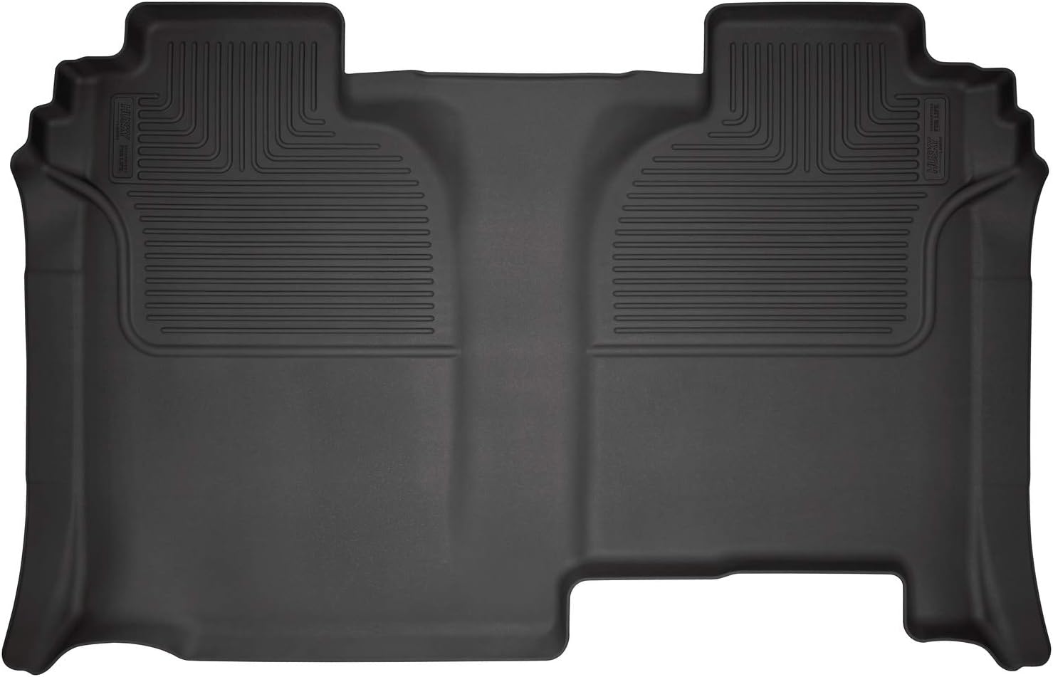 Husky Liners Weatherbeater | Fits 2019-2022 Chevrolet Siverado, GMC Sierra 1500, 2020-2022 Siver/Sierra 2500, 3500 (Crew Cab) Full Coverage| Second Row Liner, Black | 14221 Weatherbeater 2nd Seat Floor Mat (Full Coverage) Weatherbeater - Black