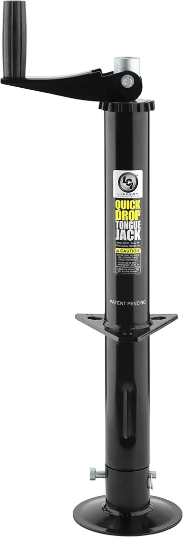 Lippert Components 733926 2,000 lb. Quick Drop Tongue Jack-Black