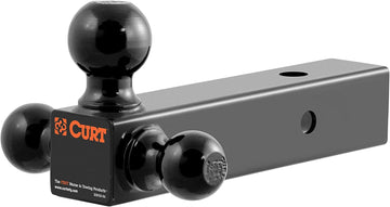 CURT 45651 Multi-Ball Trailer Hitch Ball Mount, 1-7/8, 2, 2-5/16-Inch Balls, Fits 2-1/2-Inch Receiver, 14,000 lbs , Black