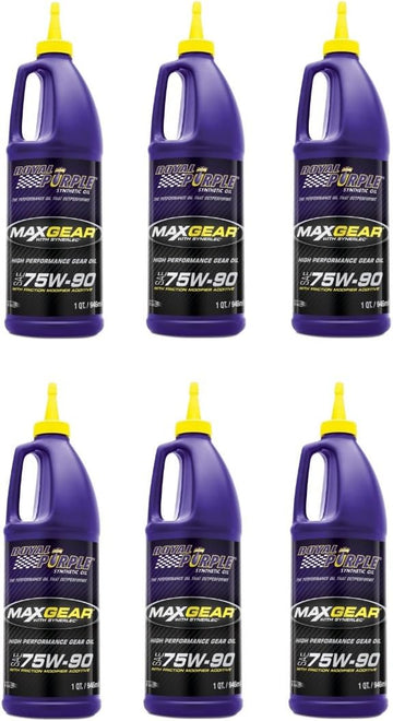 Royal Purple 01300 Max-Gear Synthetic Gear Lube Oil 75W90 Pack of 6 Quarts