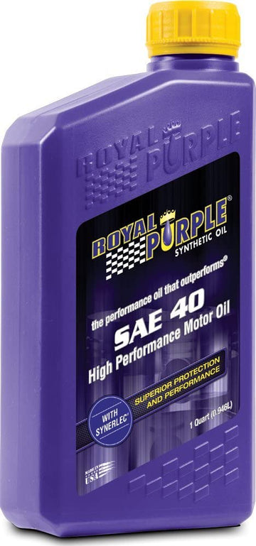 Royal Purple 01040 Heavy Duty SAE 40 High Performance Synthetic Motor Oil, 1 Quart Bottle 1 Quart (32 Ounces)