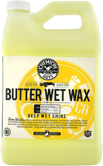 Chemical Guys WAC_201 Butter Wet Wax Liquid Cream Car Wax (Safe for all Finishes Including Ceramic Coatings), 128 oz (1 Gallon), Banana Scent