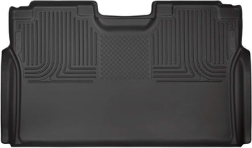 Husky Liners 19371 Black Weather beater 2nd Seat Floor Liner Fits 2015-2019 Ford F-150 Super Crew, 2017-2019 Ford F-250/F-350 Super Duty Crew Cab - WITHOUT factory storage box Black Weatherbeater 2nd Seat Floor Mat (Full Coverage) SuperCrew Floor Liners