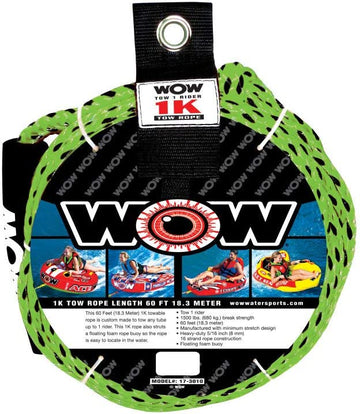 Wow World of Watersports, Tow Ropes, Floating Foam Buoys, Minimum Stretch 1 Person
