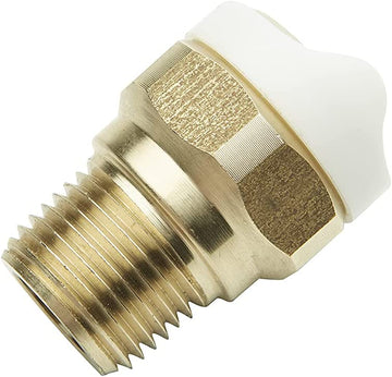 Whale WX1513 Adaptor, Connects 15mm Tubing to ½-in. NPT Male, Brass, Quick-Connect