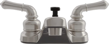 Dura Faucet (DF-PL720C-SN) RV Bathroom Faucet with Classical Handles and Shower Hose Diverter (Brushed Satin Nickel)