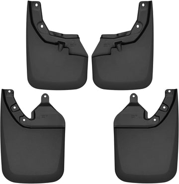 Husky Liners - Front & Rear Mud Guards | 2016-2023 Toyota Tacoma with OEM Fender Flares - Black, 2 Pc. | 56946 With OE Flares Custom Mud Guards Front and Rear Mud Guard Set