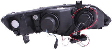 AnzoUSA 121454 Black/Clear/Amber Halogen Projector Headlight for Honda Civic