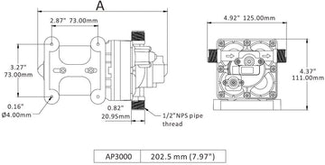 Aquapro 21847 3.0Gpm 12V MUL-Fixture Pump