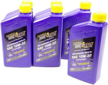 Royal Purple 06130-6PK API-Licensed Heavy Duty SAE 10W-30 High Performance Synthetic Motor Oil, 1 Quart Bottle, Case of 6 1 Quart, Case of 6