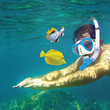 Aqua LEISURE Gemini Pro Adult Combo Dive Set Mask & Snorkel Assorted Colors - DPC17864A2P4