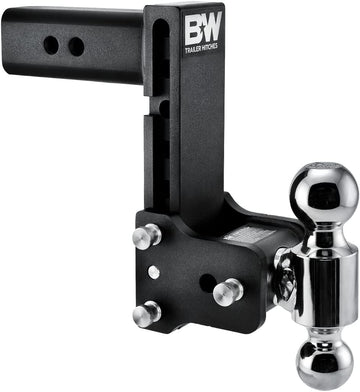 B&W TS20040B Tow & Stow Double Ball Hitch 2 5/16" x 2" Balls with 2.5" Shank 7" Drop or 7 1/2" Rise