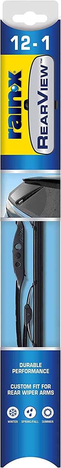 Rain-X 850035 RearView 12-1 Rear Wiper Blade, 12 Inch Conventional Rear Wiper Blade, Fits J-Hook (Pack Of 1), Automotive Replacement Wiper Blades That Meet Or Exceed OEM Quality And Design Standards