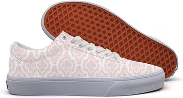 Pink Damasks canvas low Sneaker Shoes for man 10