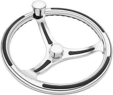 Schmitt & Ongaro Primus Model 740-13.5" Wheel w/Knob & Finger Grip - 3/4" Tapered Shaft w/Faux Nut - 1/2" & 3/4" Adapters