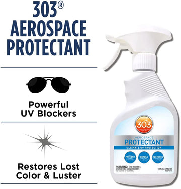 303 Aerospace Protectant - Provides Superior UV Protection, Helps Prevent Fading and Cracking, Repels Dust, Lint, and Staining, Restores Lost Color and Luster, 10oz (30307CSR) 10 Fl. oz.