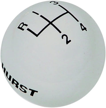 Hurst 1637626 White Plastic Replacement Shifter Knob
