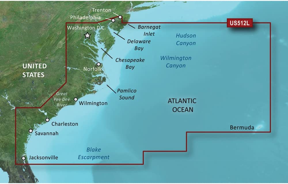 Garmin VUS512L - Mid-Atlantic - SD Card