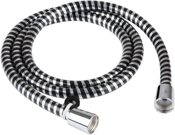 Dura Faucet (DF-SA230-CP) RV 60-inch Vinyl Shower Hose (Chrome and Black) Chrome Polished