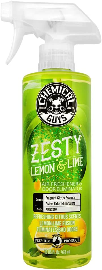 Chemical Guys AIR23216 Zesty Lemon and Lime Air Freshener and Odor Eliminator (16oz), 16 Fluid Ounces 16 Ounce(Single Unit)