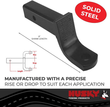 Husky 31360 9 X 1 X 2-1/4 Class III Ball Mount 9 X 1 X 2-1/4 - Inches