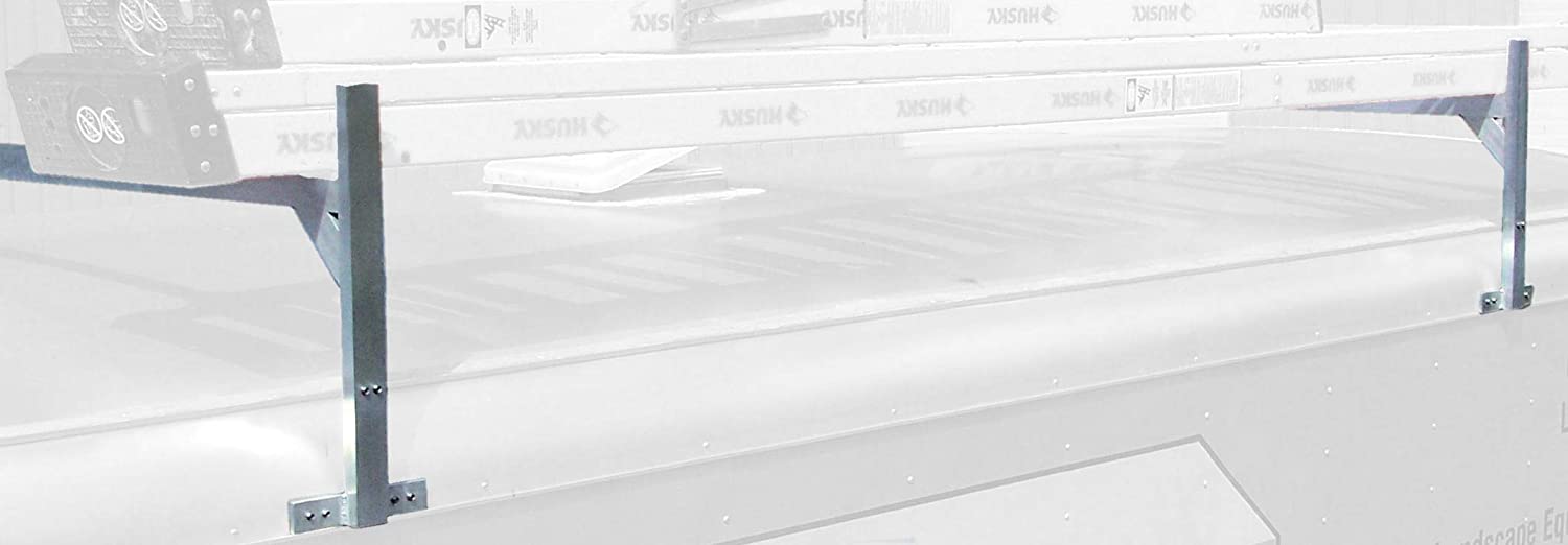 Rack'em Mfg Fitz-All Adjustable Aluminum Trailer Ladder Rack (RA-28) for Enclosed Trailers, Grey