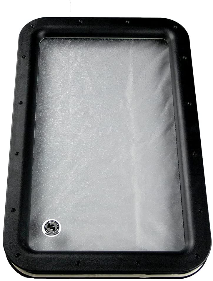 Lippert Components 363370 Black 12" x 21" Inner and Outer Entry Door Window Frame with Seal