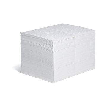 New Pig Oil Only Absorbent Mat Pad, Heavyweight, 28 oz Absorbency, 20" L x 15" W, White, 100 Pads, MAT403