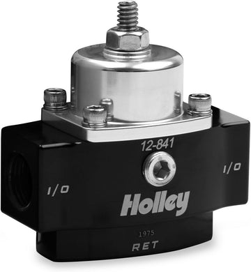 Holley 12-841 4.5-9 PSI Adjustable Bypass Billet Fuel Pressure Regulator with 3/8