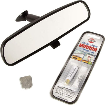 Omix 11020.02 Interior Rear View Mirror Kit; 76-12 Jeep CJ/Wrangler/Cherokee