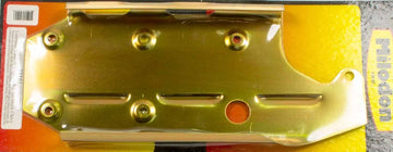 Milodon 32101 Gold Zinc Plated Louver Designed Left Side Dipstick Windage Tray for Small Block Chevy 400