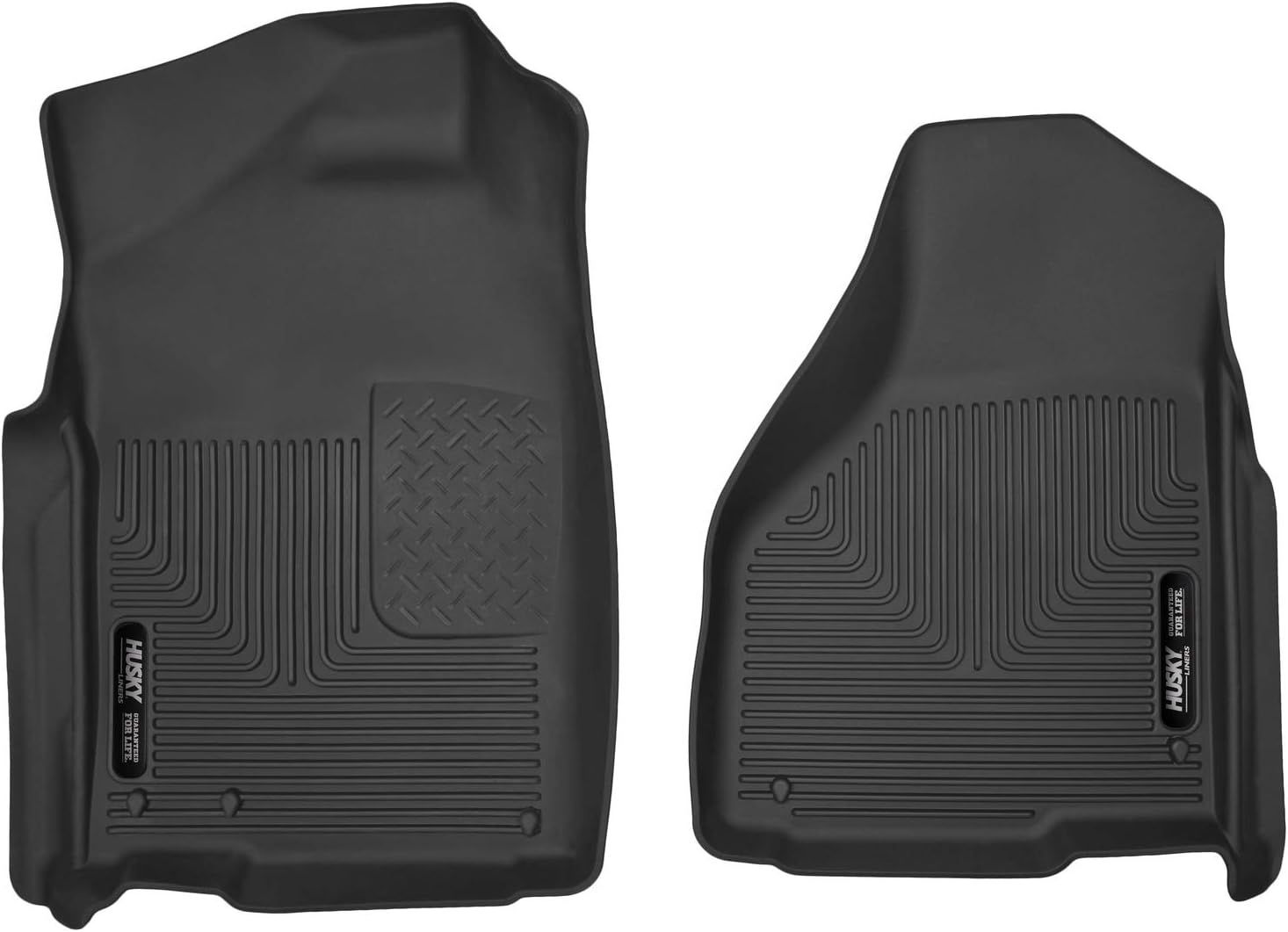Husky Liners Front Floor Liners Fits 02-18 Ram 1500, 2003-18 Ram 2500/3500 Black X-act Contour Front Floor Mats Custom Molded