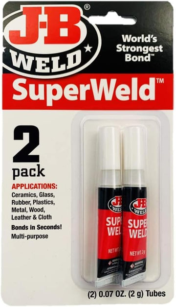 J-B Weld 33102 SuperWeld Glue - 2g Super Glue Tubes