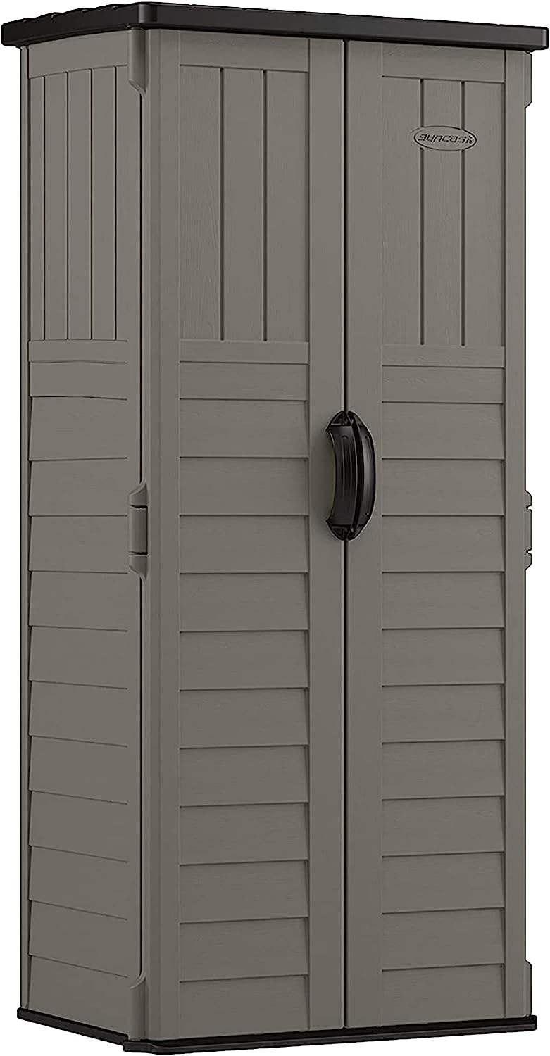 Suncast BMS1250SB Vertical Storage Shed, Stoney