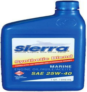 Sierra 25W-40 4-Stroke Marine Stern Drive Engine Oil, QUART 1 pint